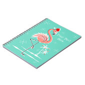 Flamant rose de Noël carnet de texte (Côté gauche)