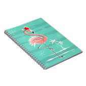 Flamant rose de Noël carnet en bande (Côté Droit)