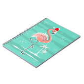 Flamant rose de Noël carnet en bande (Côté gauche)