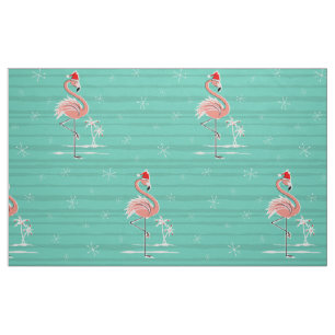 Flamant rose de Noël Grille grand tissu motif