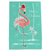 Flamant rose de Noël Joyeux sac cadeau de Noël moy (Dos)