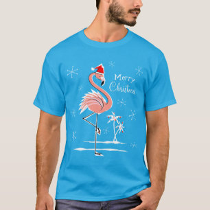 Flamant rose de Noël Joyeux t-shirt homme de Noë