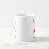 Flamant rose de Noël rouge Baubles portrait mug (Centre)