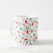 Flamant rose de Noël rouge Multi mug (Devant gauche)