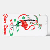 Flamant rose de Noël rouge Nom iPad Mini coque (Verso (horizontal))