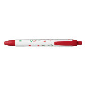 Flamant rose de Noël rouge stylo Baubles (Dos)
