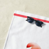 Flamant rose de serviettes de plage (En situation)