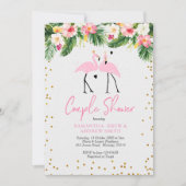 Flamant rose d'été Tropical Invitation à deux douc (Devant)