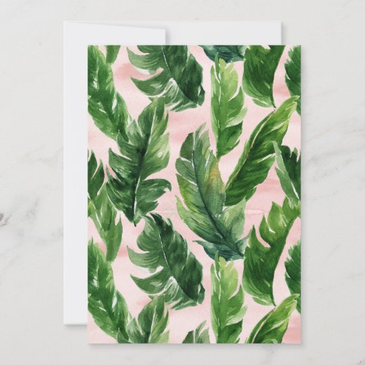 Flamant rose douche nuptiale Invitation (Dos)