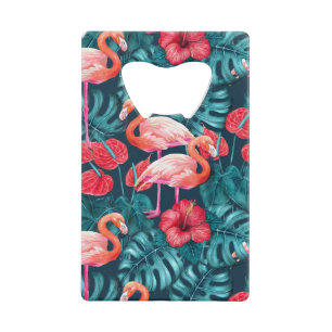 Flamant rose et aquarelle du jardin tropical