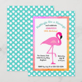 Flamant rose et invitation de partie de point de (Devant / Derrière)