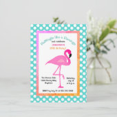 Flamant rose et invitation de partie de point de (Debout devant)