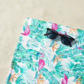 Flamant rose et oiseau tropicaux de serviette de (En situation)