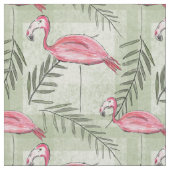 Flamant rose et tissu rose (Fermer)