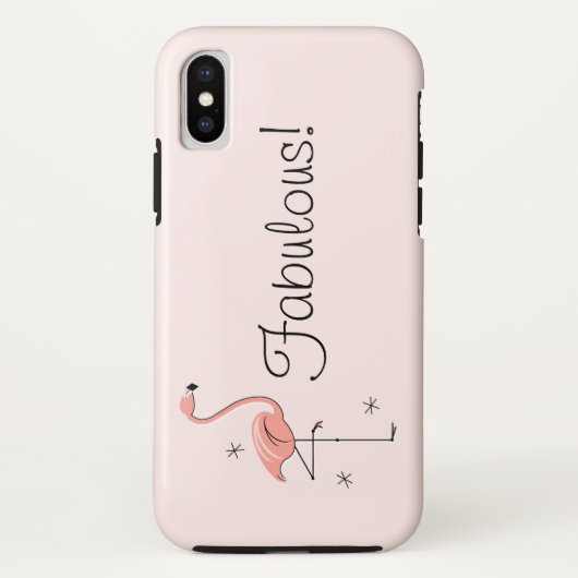 Flamant rose "Fabuleux !" coque iphone (Dos)
