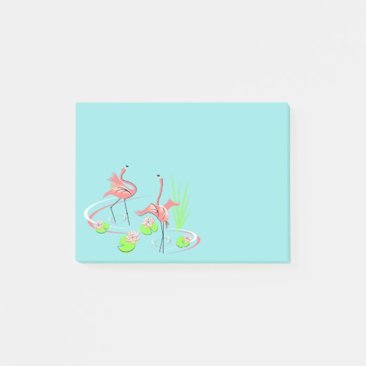 Flamant rose Fandango Duo 2 post-it note (Devant)