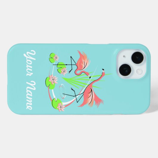 Flamant rose Fandango Duo Nom coque iphone (Verso (horizontal))
