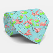 Flamant rose Fandango Multi cravate (Roulé)