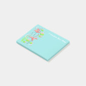 Flamant rose Fandango Slim Duo Texte post-it note (Incliné)