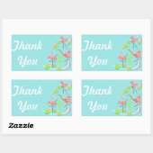 Flamant rose Fandango Trio Merci autocollant (Feuille)