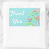 Flamant rose Fandango Trio Merci autocollant (Sac)