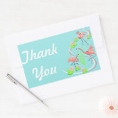 Flamant rose Fandango Trio Merci autocollant (Enveloppe)