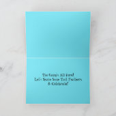 Flamant rose Fête Oiseaux Joyeux Carte Anniversair (Intérieur)