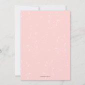 Flamant rose Floral Invitation d'anniversaire | Or (Dos)