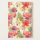 Flamant rose floral sans couture motif (Dos)