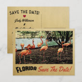 Flamant rose Florida Enregistrer La Date Cartes Po (Devant / Derrière)