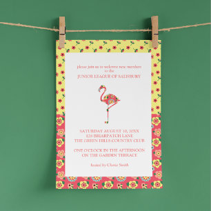 Flamant rose Garden Party Invitations