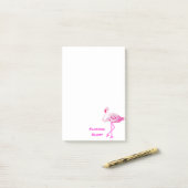 Flamant rose Glory Post-It Notes (Sur un bureau)