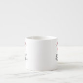 Flamant rose Good Vibes noir rose Espresso Mug (Devant)