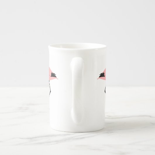 Flamant rose Good Vibes Rose Black Bone Chine Mug (Dos)