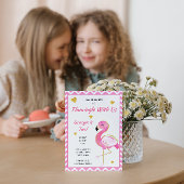 Flamant rose Invitation d'anniversaire