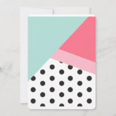 Flamant rose Invitation d'anniversaire (Dos)