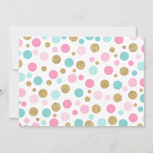 Flamant rose Invitation d'anniversaire Invitation (Dos)