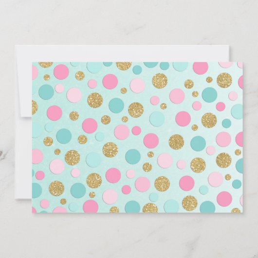 Flamant rose Invitation d'anniversaire Topic Pool  (Dos)