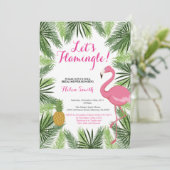 Flamant rose Invitation de la douche nuptiale Flam (Debout devant)