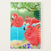 Flamant rose Island Planificateur mensuel hebdomad (Dos)