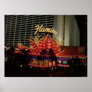 Flamant rose Las Vegas Poster