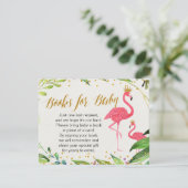 Flamant rose - livres pour la carte d'insertion de (Debout devant)