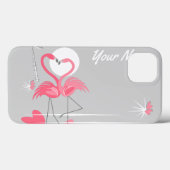 Flamant rose Love Côté Nom Coque ipad horizontal (Verso (horizontal))