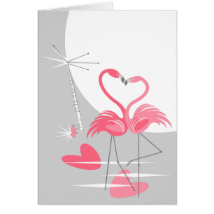 Flamant rose Love Grand Lune texte vertical
