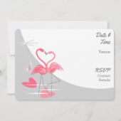 Flamant rose Love Grande Lune Invitation à la douc (Dos)