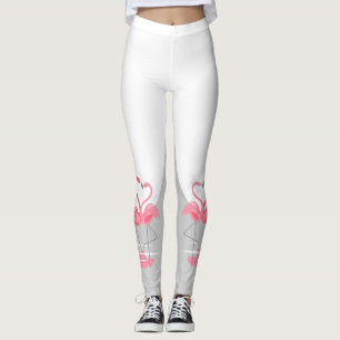 Flamant rose Love Grosse Lune leggings