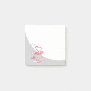 Flamant rose Love Large Moon post-it note carré