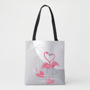 Flamant rose Love Large Moon sac fourre-tout