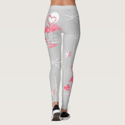 Flamant rose Love leggings (Dos)