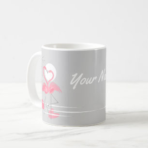 Flamant rose Love Name mug